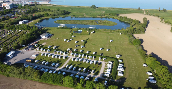 Drohnenaufnahme Wohnmobilpark Damp