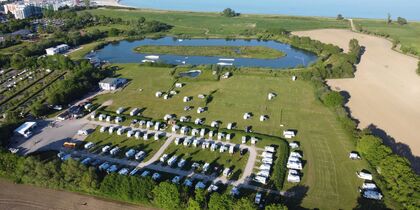 Drohnenaufnahme Wohnmobilpark Damp