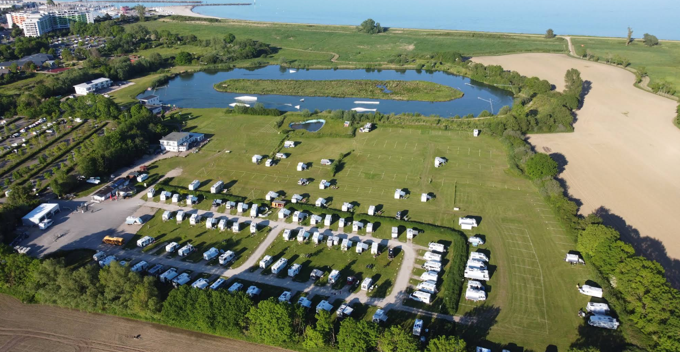 Drohnenaufnahme Wohnmobilpark Damp
